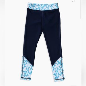 SNAPPER ROCK Girl's Aqua Bloom Swim Leggings UPF 50+